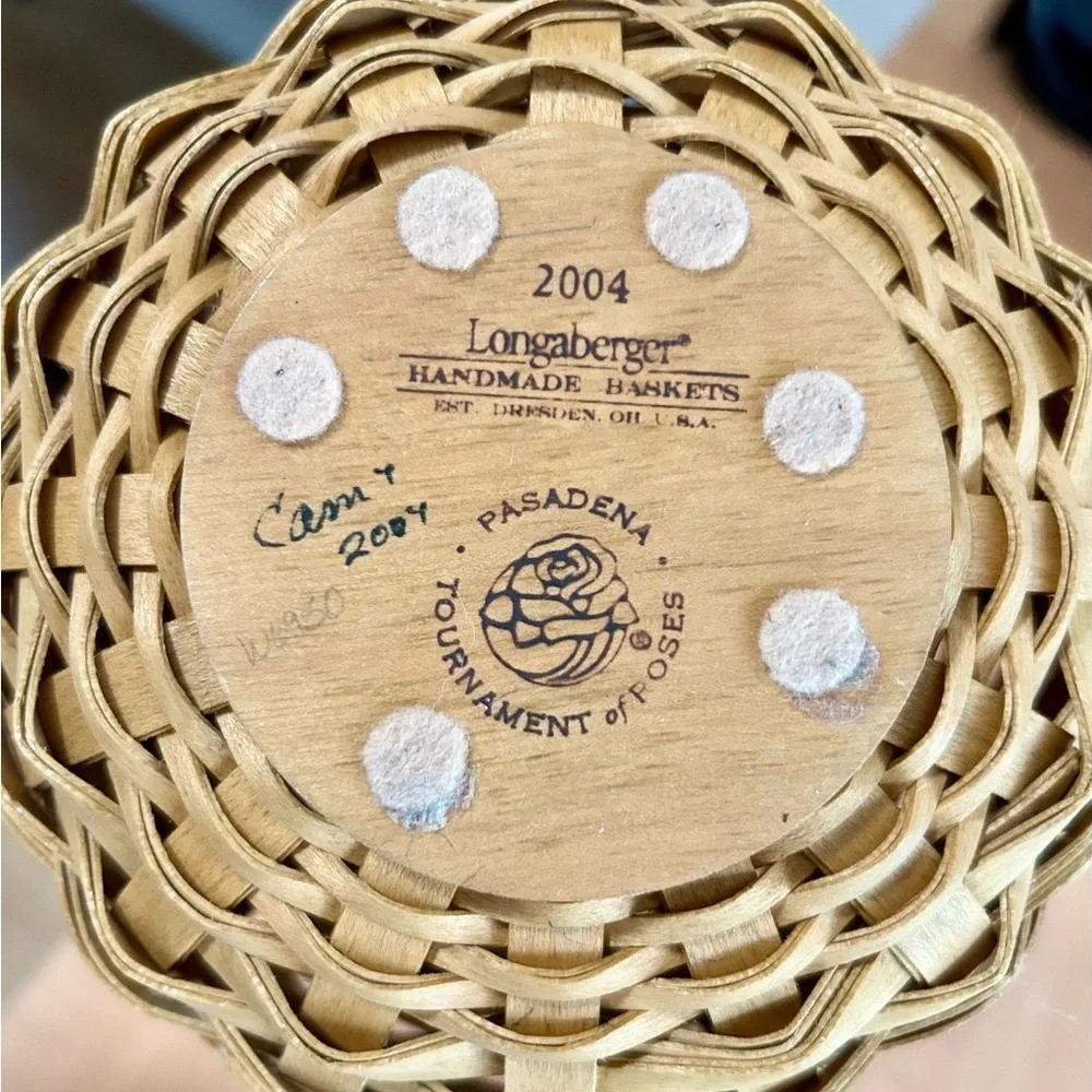 Longaberger basket Pasadena Tournament of Roses 2004 Let Me Call You Sweetheart